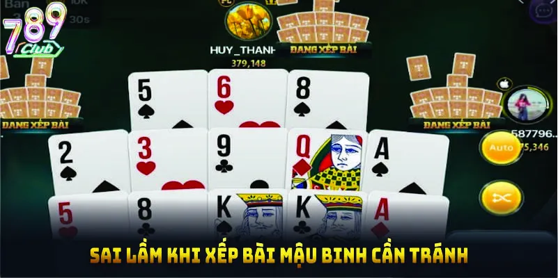 Những sai lầm khi xếp bài Mậu Binh